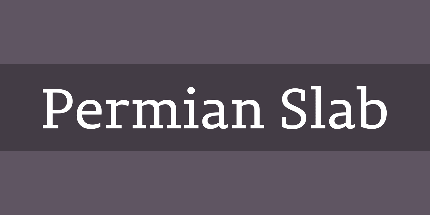Przykładowa czcionka Permian Slab #1